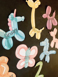 BALLOON ANIMAL BIRTHDAY CHART